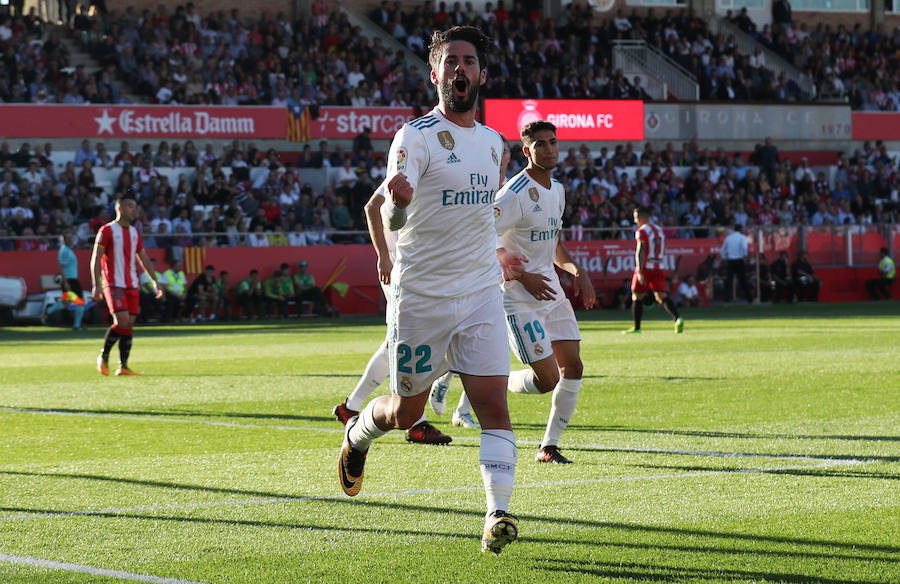 El Real Madrid cayó en su primera visita en la historia a Montilivi (2-1). El cuadro dirigido por Machín remontó el gol inicial de Isco con los tantos de Stuani y Portu.