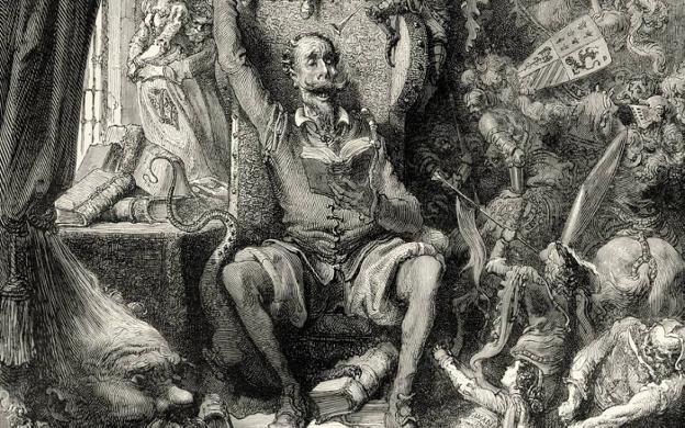 Ilustración de Gustave Doré sobre el Quijote.