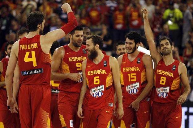 La selección española de baloncesto.