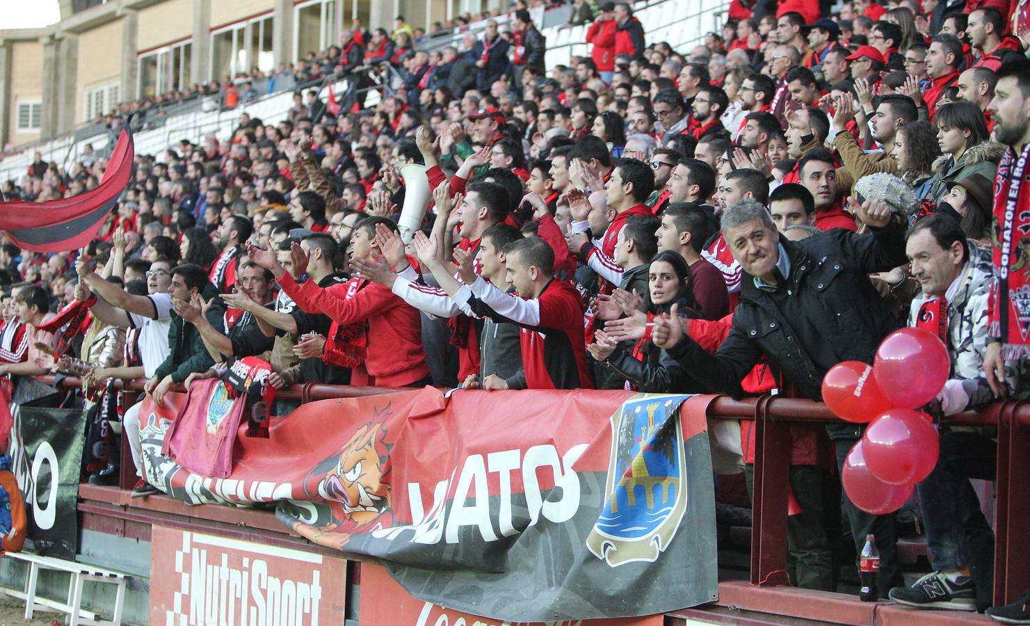 Imagénes del encuentro disputado en Las Gaunas entre la UD Logroñés y el CD Mirandés, que ha concluido con derrota para el equipo local.
