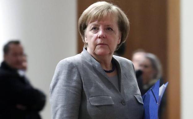 Merkel, durante un descanso en Berlín. 