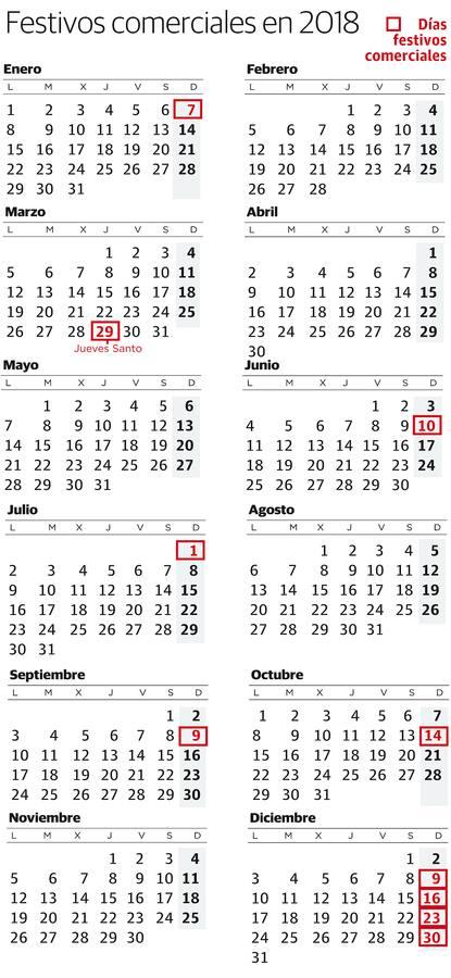 El calendario de los comerciantes riojanos para el año que viene