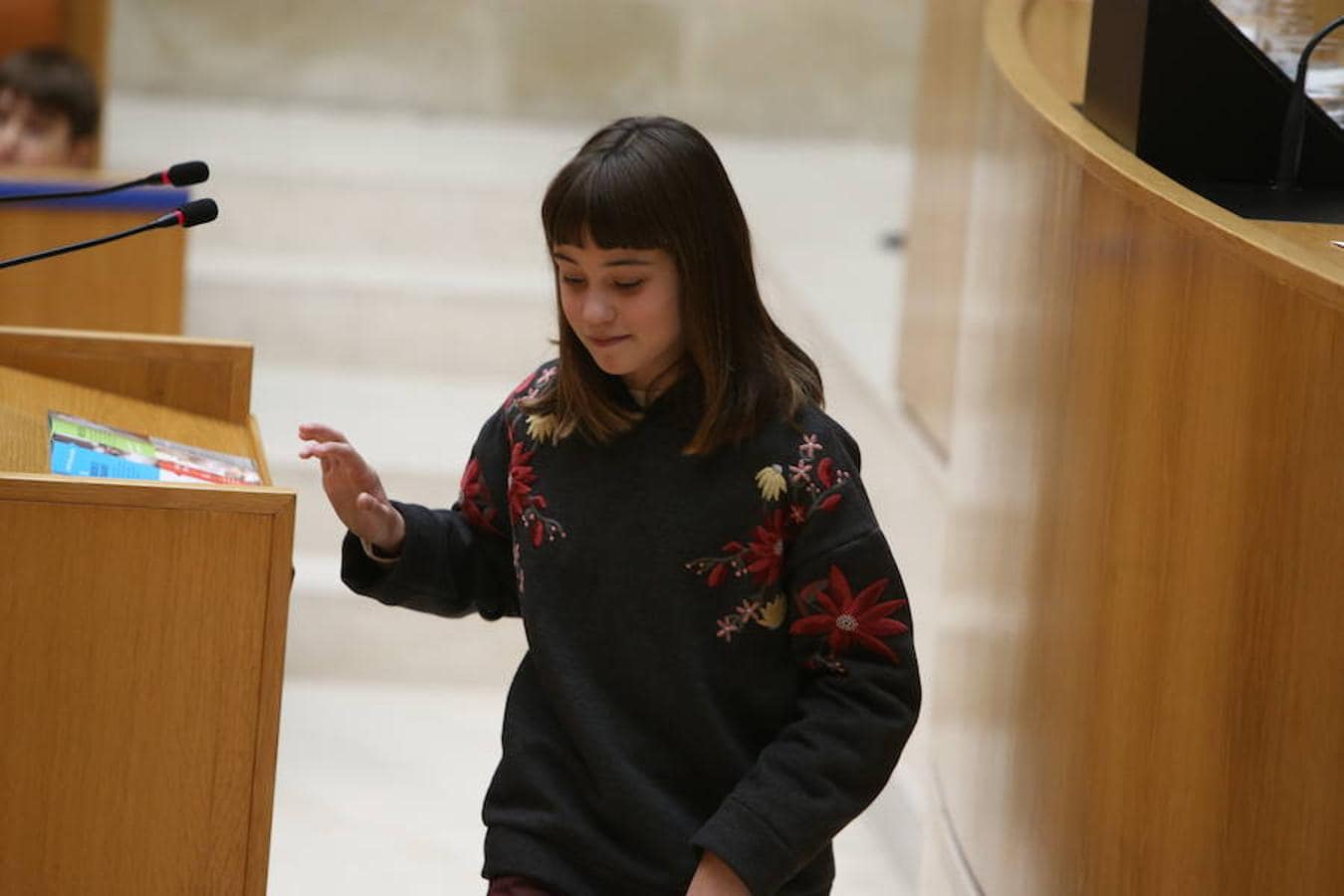 El Día Universal del Niño, organizado por Unicef, se ha celebrado en el Parlamento regional con la participación de un grupo de alumnos del colegio San Fernando de Nájera, quienes han leído los principios de la Convención de los Derechos del Niño