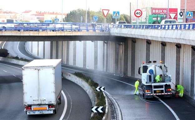 Brecha de la Circunvalación a su paso por Logroño. 