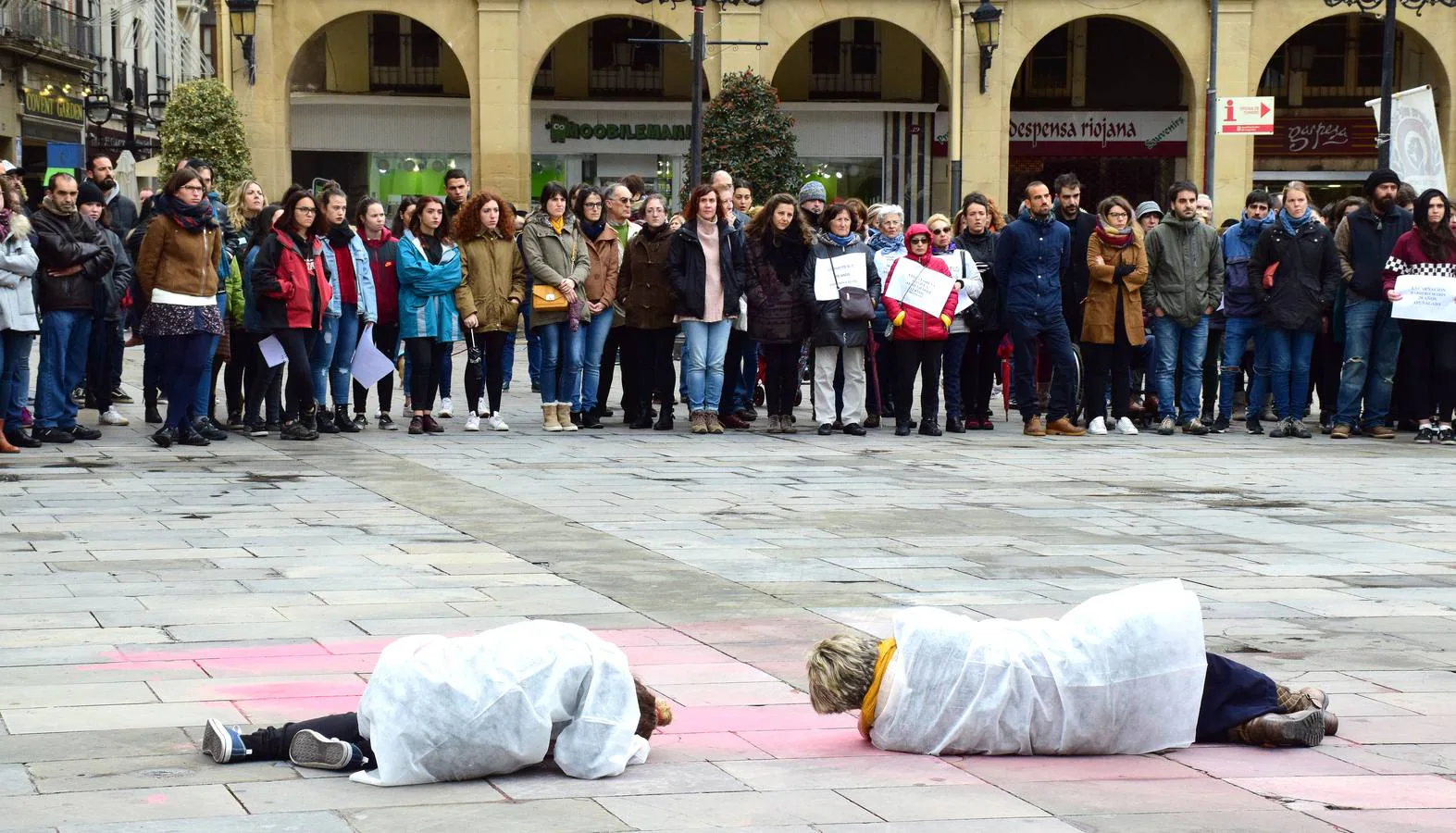 Actos reivindicativos y de protesta en el día contra la violencia de género en Logroño