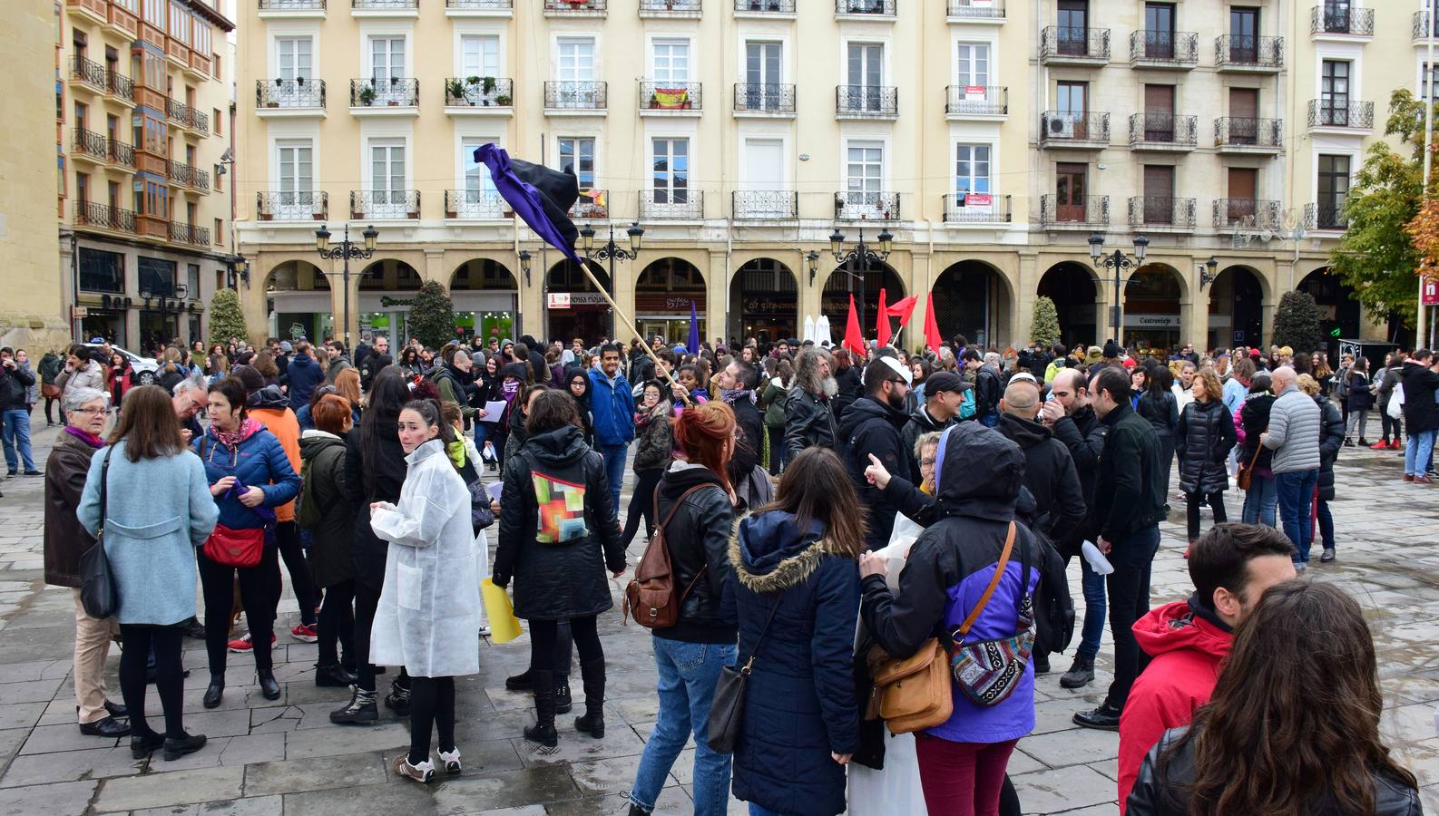 Actos reivindicativos y de protesta en el día contra la violencia de género en Logroño