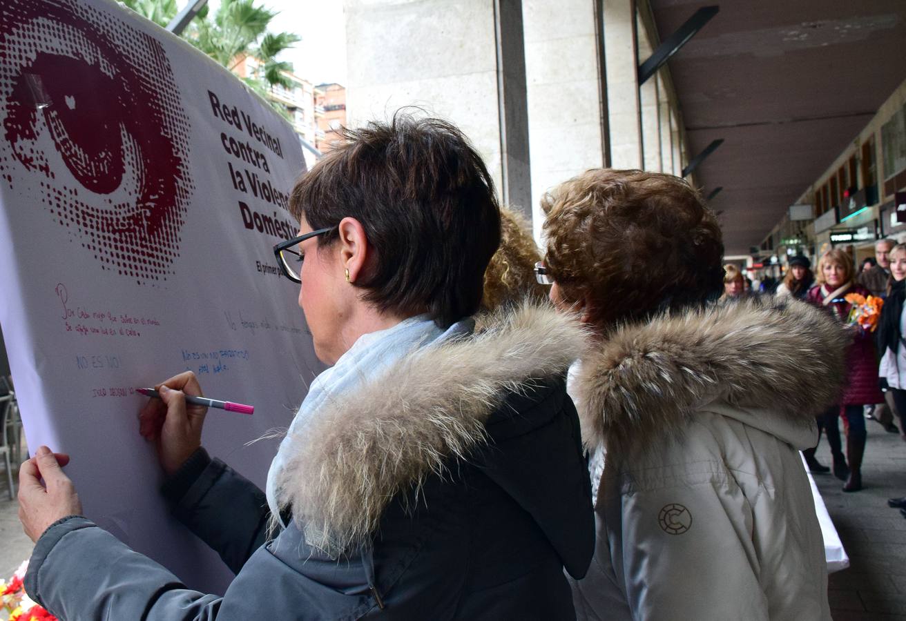 Actos reivindicativos y de protesta en el día contra la violencia de género en Logroño