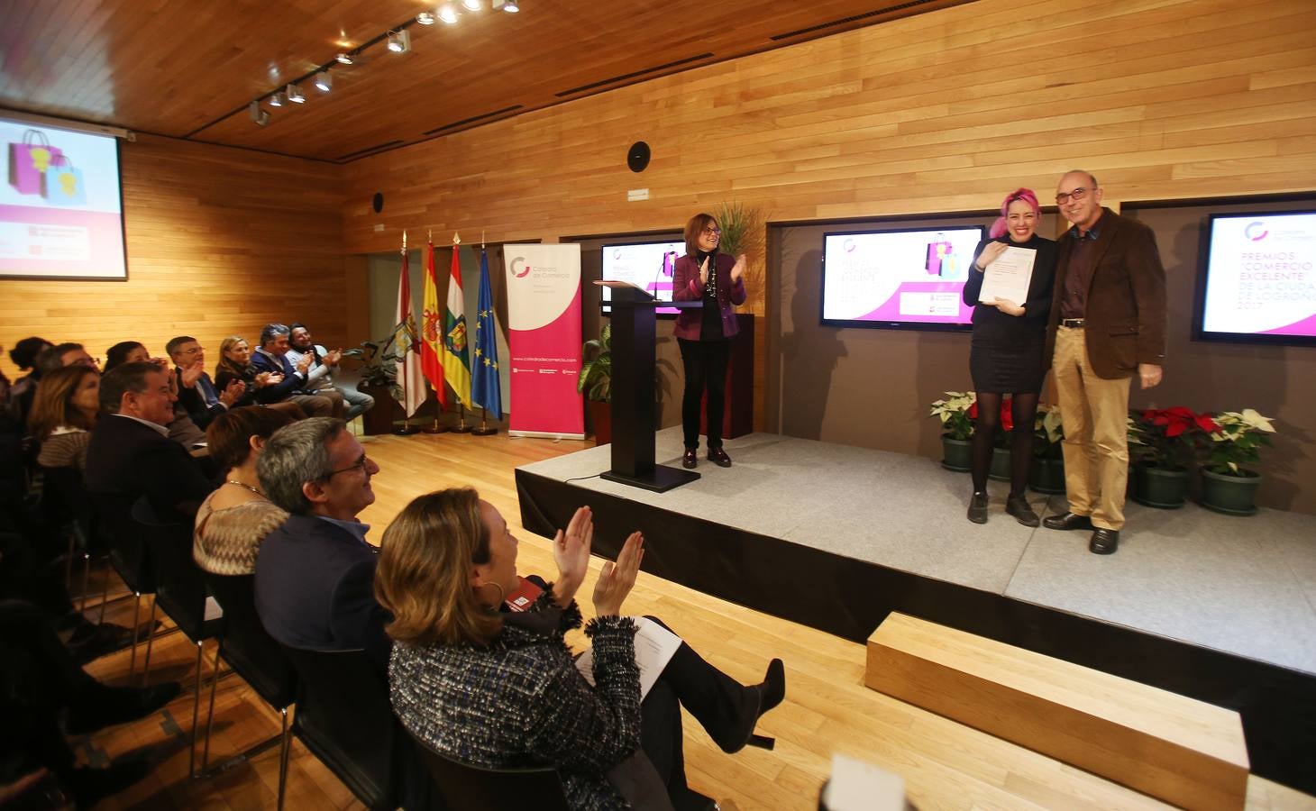 Han sido galardonados: Juan Cruz del Río, Premio Honorífico a la Mejor Trayectoria Individual; La Golosina, Premio Honorífico a la Mejor Continuidad Empresarial; Asociación Cultural Lovisual, Premio a la Mejor Campaña Comercial; La Frikilería, Premio a la Mejor Reputación 'On line'; Herbolario Arcoirís, Premio al Mejor Comercio Adaptado.