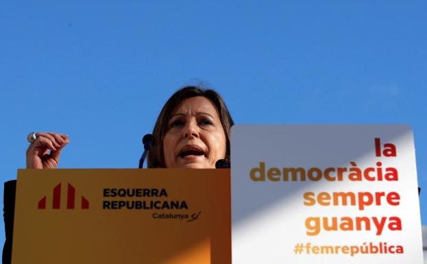 Carme Forcadell, en un acto en Mataró. 