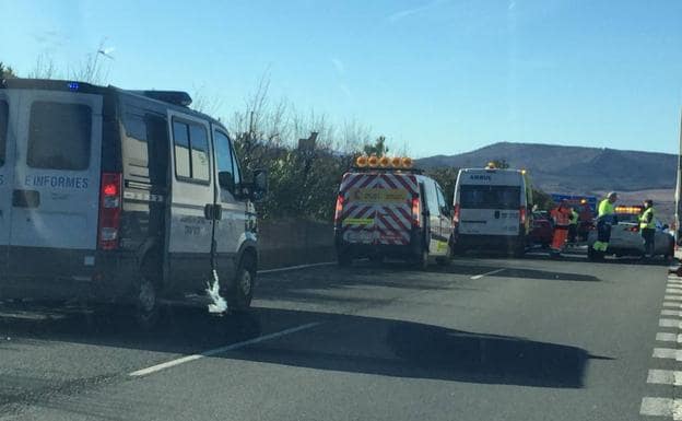 Accidente en el alto de La Grajera