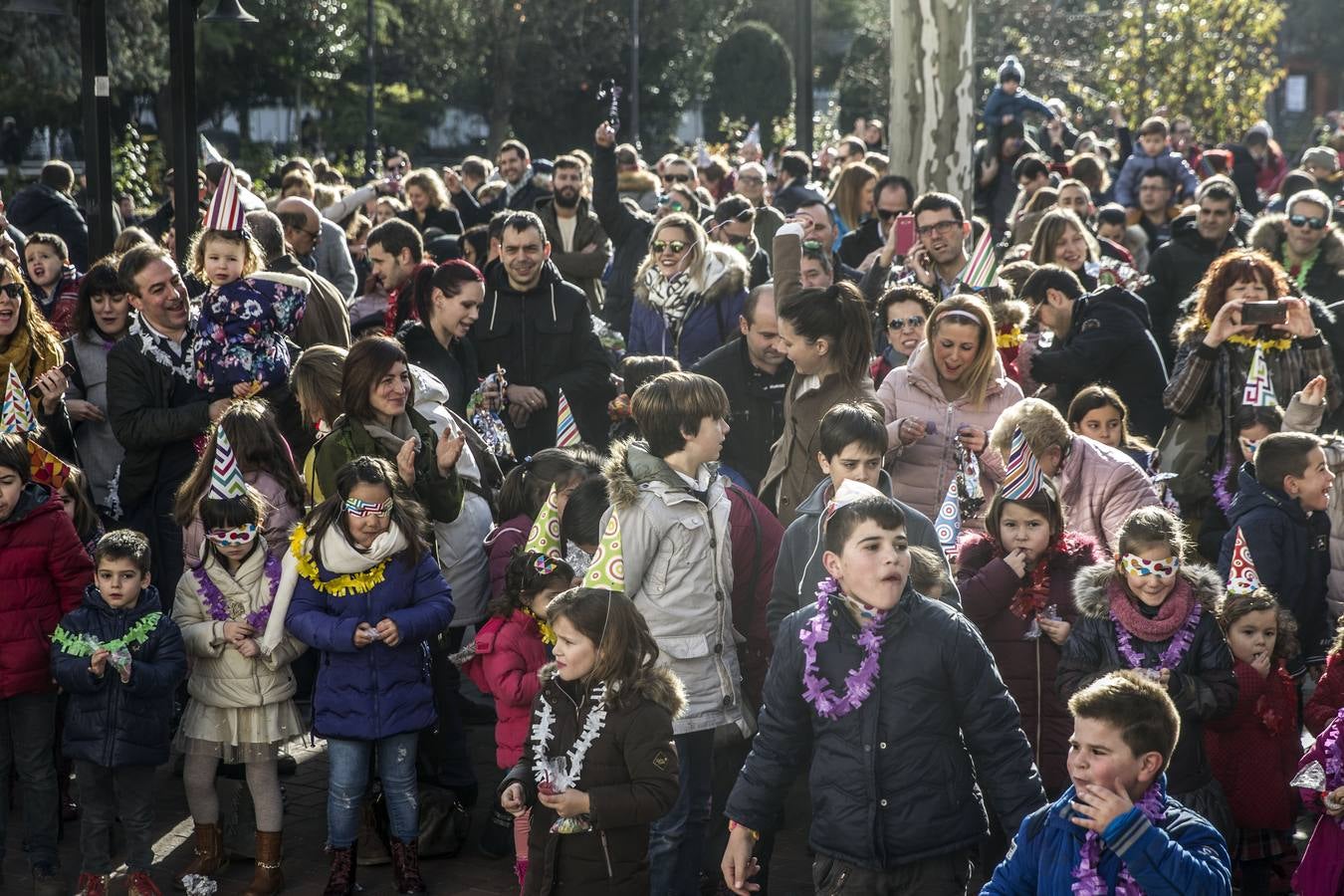 Fiesta en la mañana del 31 en el centro de Logroño