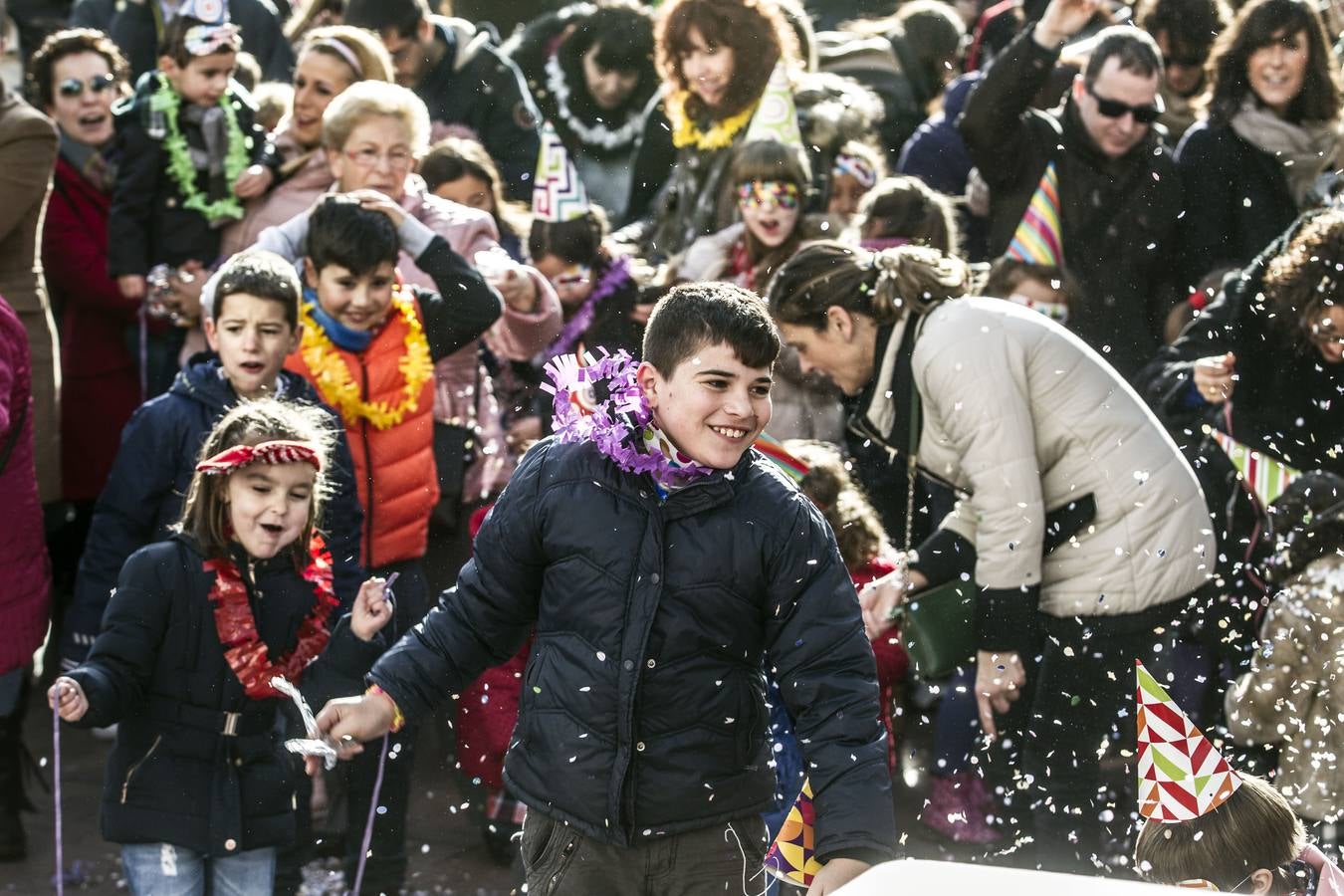 Fiesta en la mañana del 31 en el centro de Logroño