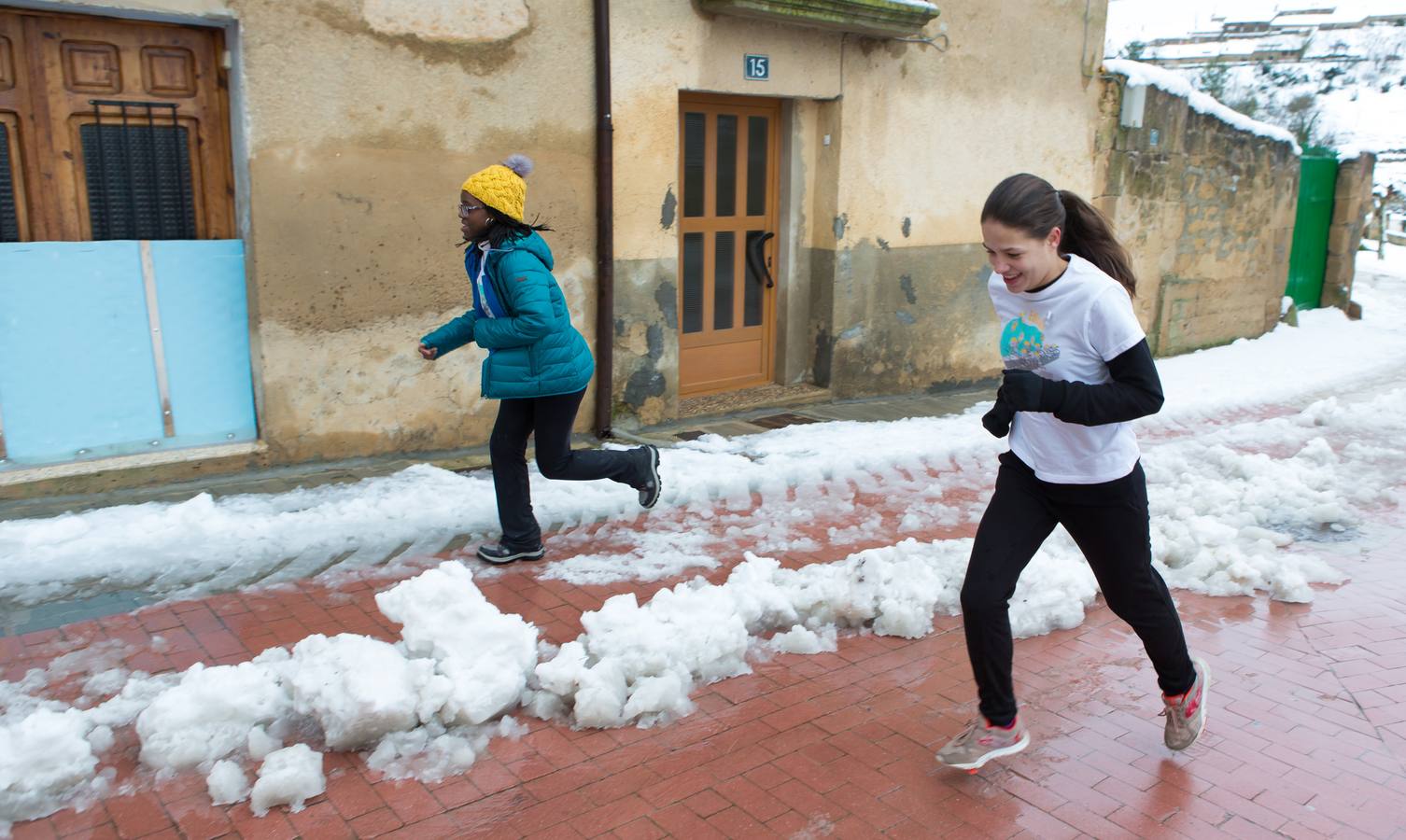 A los deportistas no les paro la nevada del fin de semana