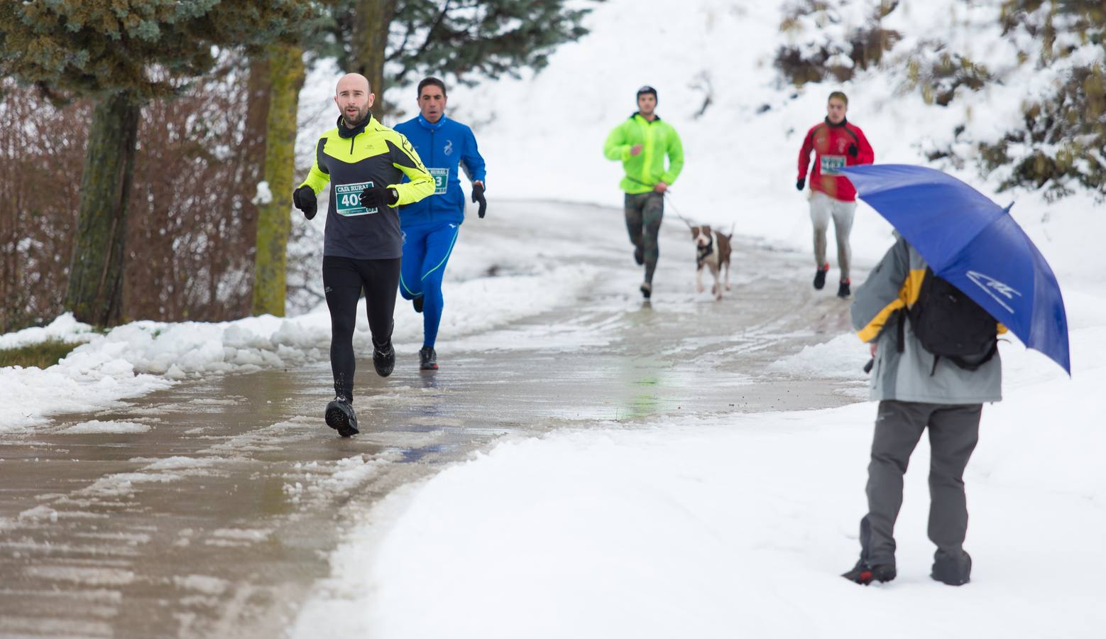 A los deportistas no les paro la nevada del fin de semana