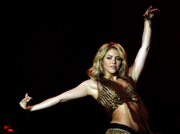 La cantante colombiana Shakira, durante una de sus actuaciones en Madrid. :: AFP