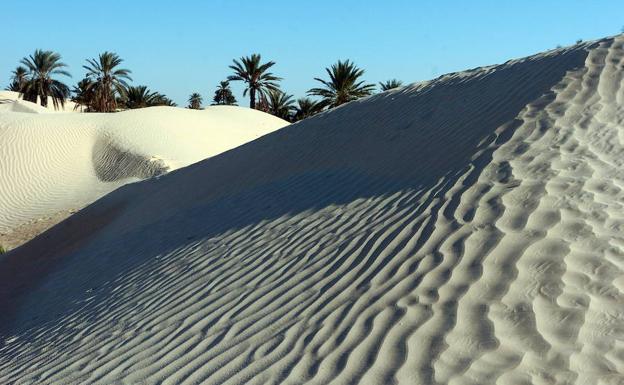 Desierto del Sáhara, donde estaba destinado el solado. 