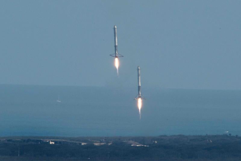 El lanzamiento del Falcon Heavy, en imágenes