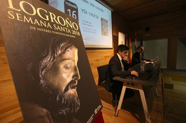 Presentación, ayer en el Espacio Lagares, del programa de actos de la Cuaresma, la antesala de la Semana Santa. :: juan marÍN
