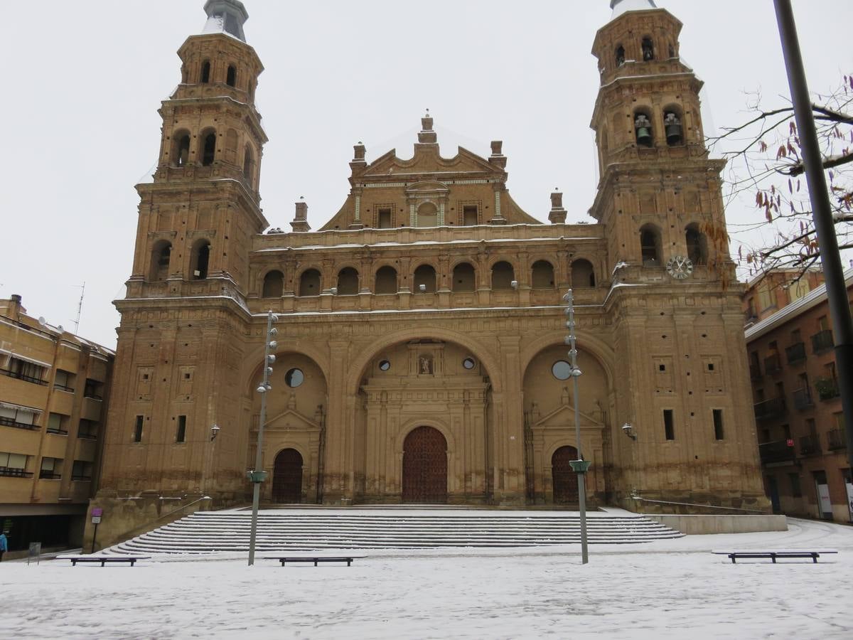 El temporal de nieve en LA Rioja ha dejado preciosas estampas, como estas de Alfaro en las que las cigüeñas han tenido un protagonismo especial