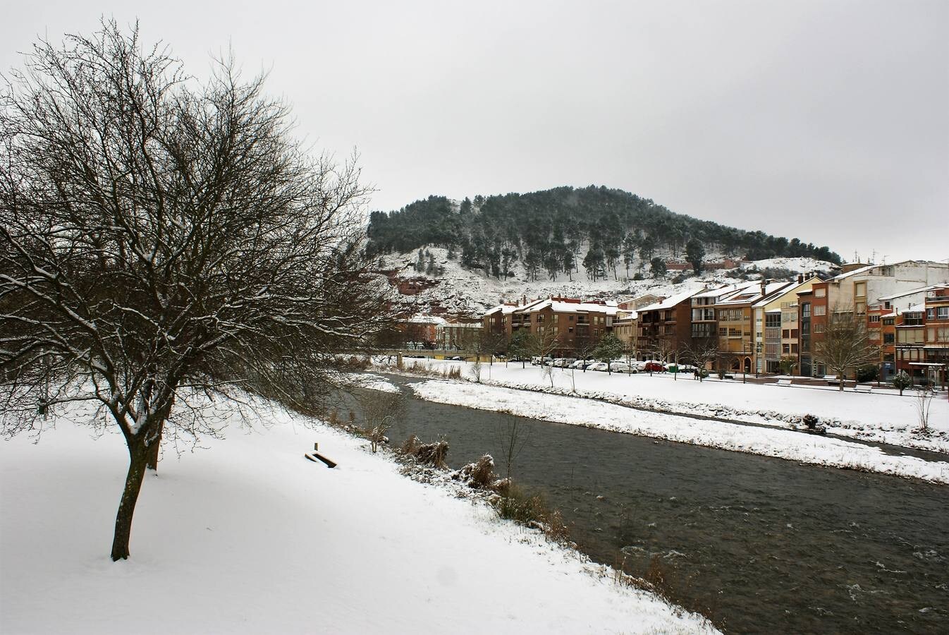 El temporal de nieve en La Rioja ha dejado preciosas estampas, como estas de Nájera