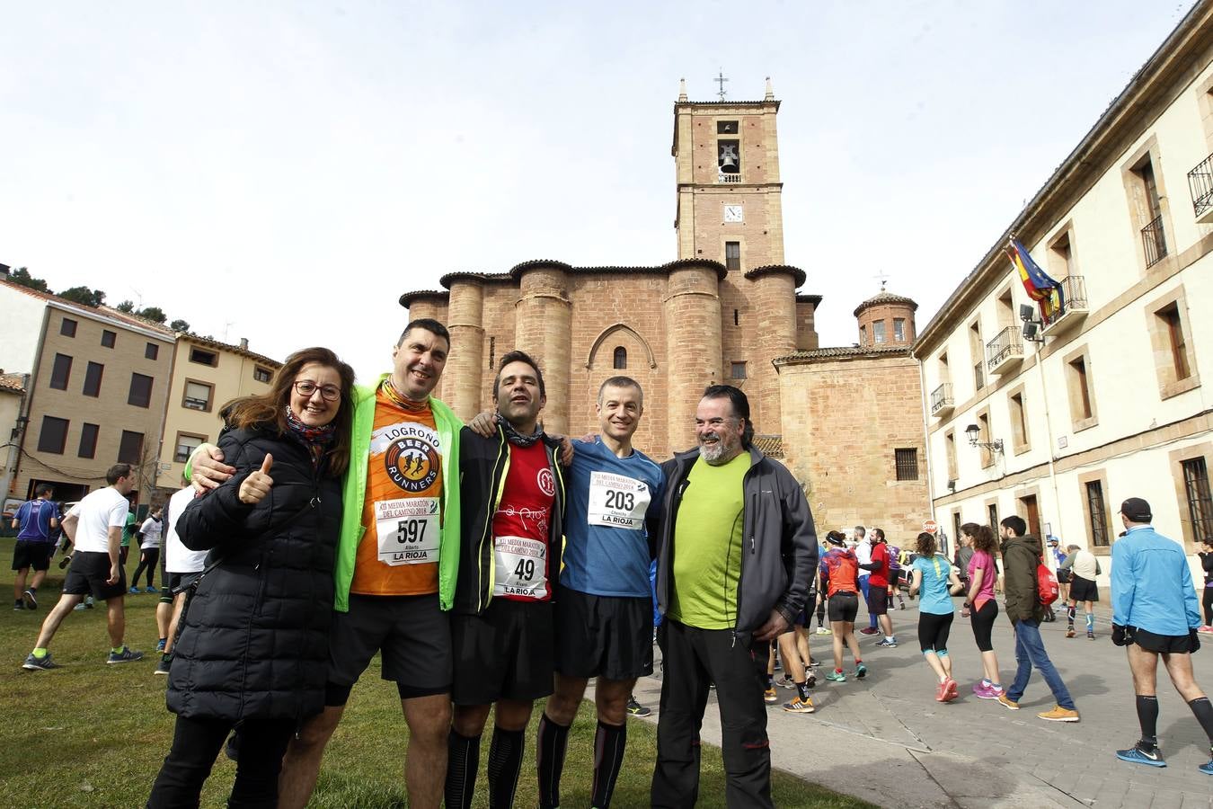 El atleta marroquí afincado en Haro gana la duodécima edición del medio maratón entre Nájera y Santo Domingo, endurecida por el viento | La riojabajeña Rocío Marín fue la mujer más rápida, mientras que el logroñés Sergio Tejada y la vasca Yaiza Cristóbal han vencido el 8K