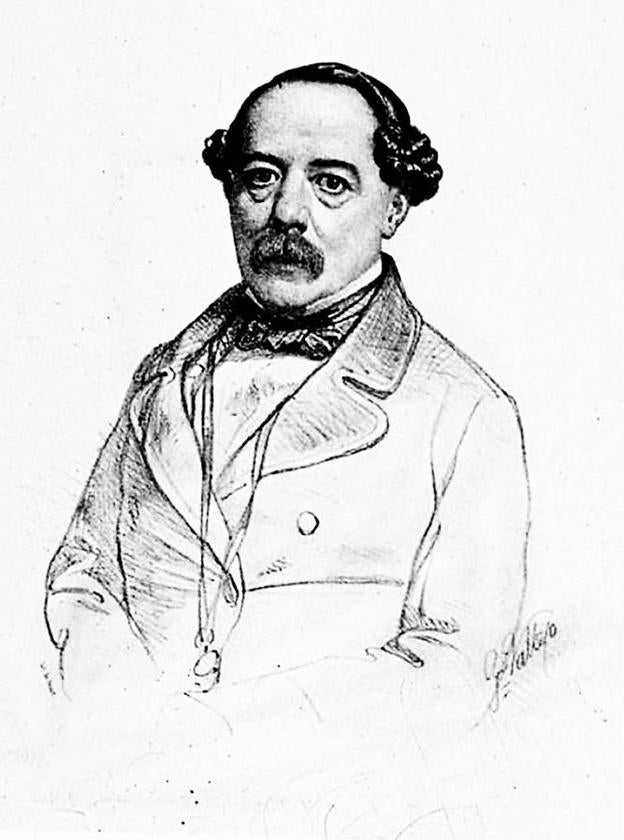 José de Olózaga, dibujado en 1855 por Vallejo y Galeazo. :: biblioteca nacional