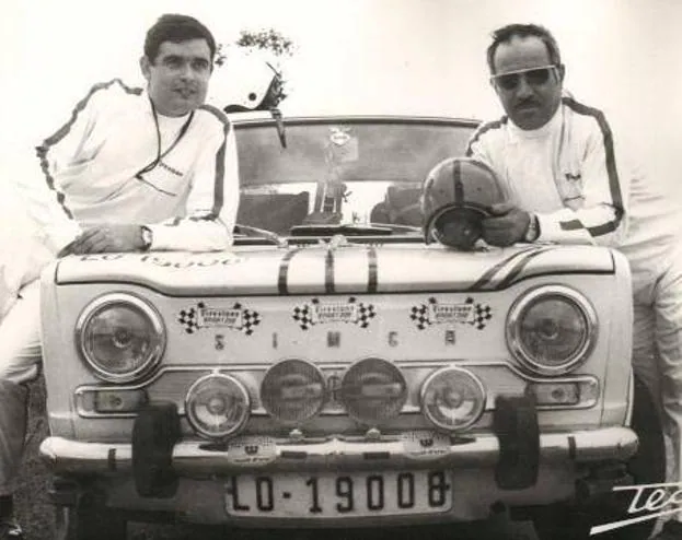 Nicolás Martínez Escuin y Felipe Baquerín, durante su participación en el Rally Firestone 1968 con un Simca 1.000 Barreiros¡