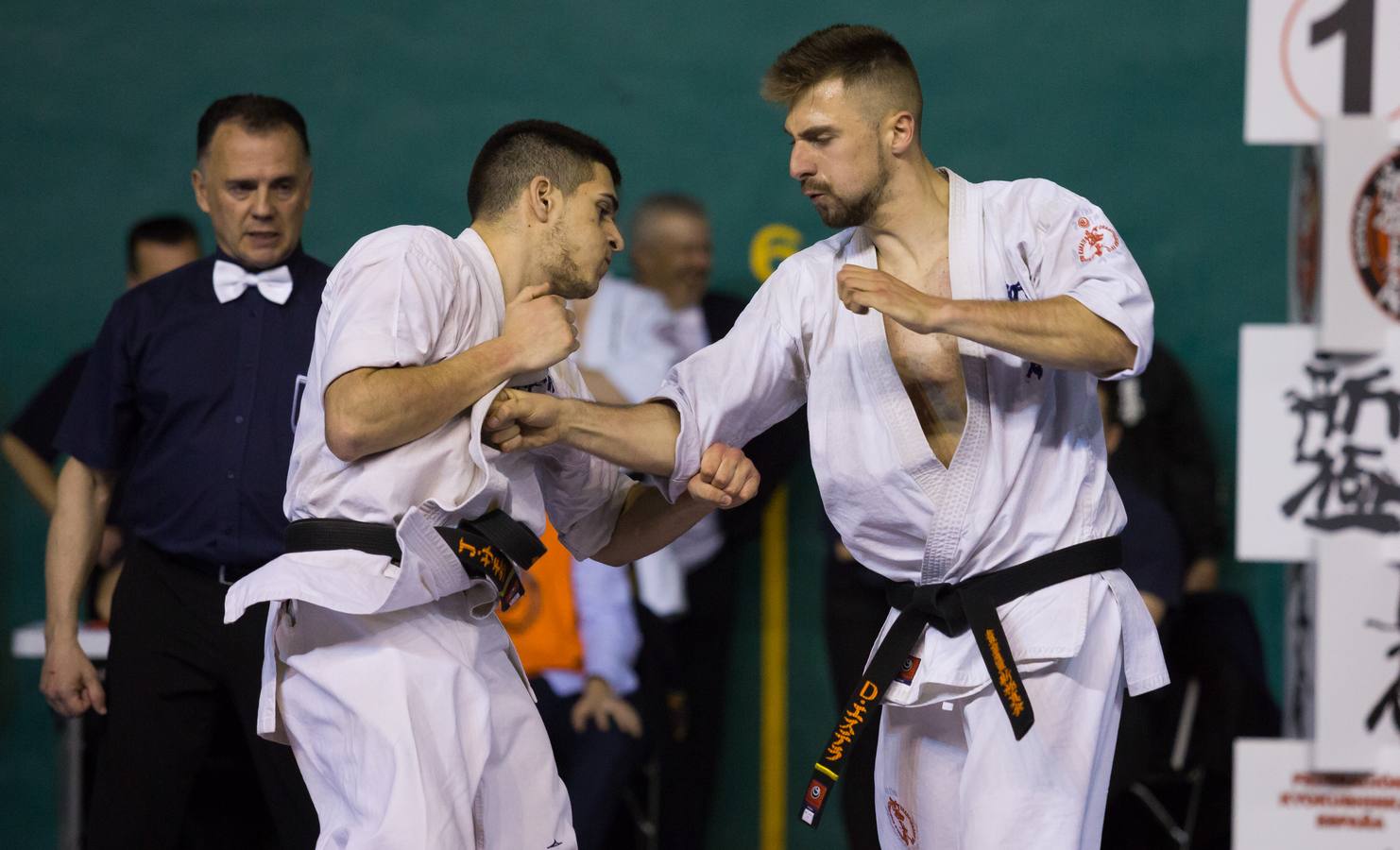 Más de 200 karatekas participaron ayer en el Campeonato de España de shinkyokushinkai.