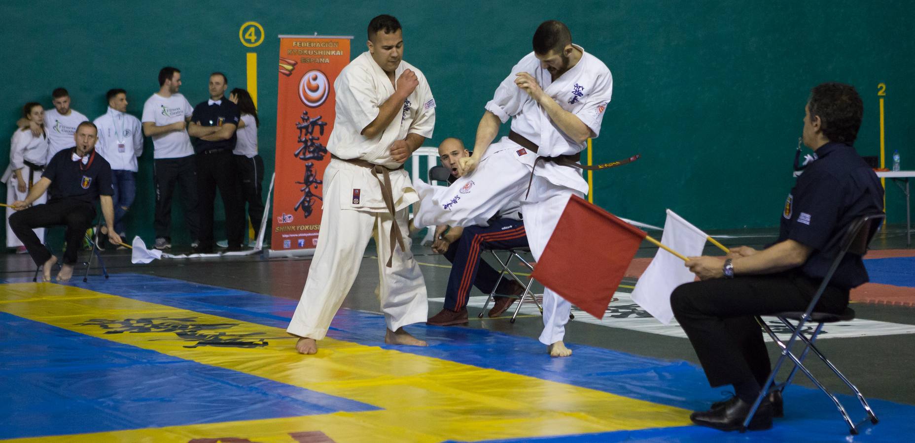 Más de 200 karatekas participaron ayer en el Campeonato de España de shinkyokushinkai.