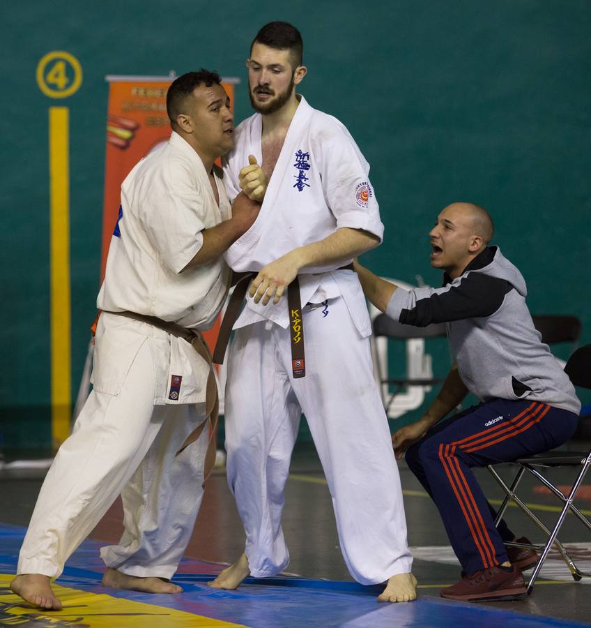 Más de 200 karatekas participaron ayer en el Campeonato de España de shinkyokushinkai.