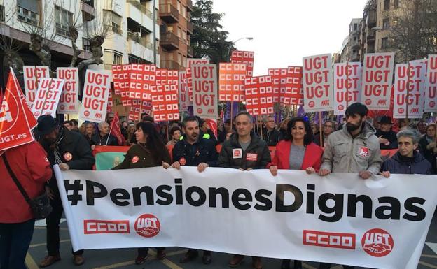 Cabeza de la manifestación. 