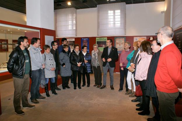 Apertura de la exposición en la Escuela de Patrimonio. :: F. D.
