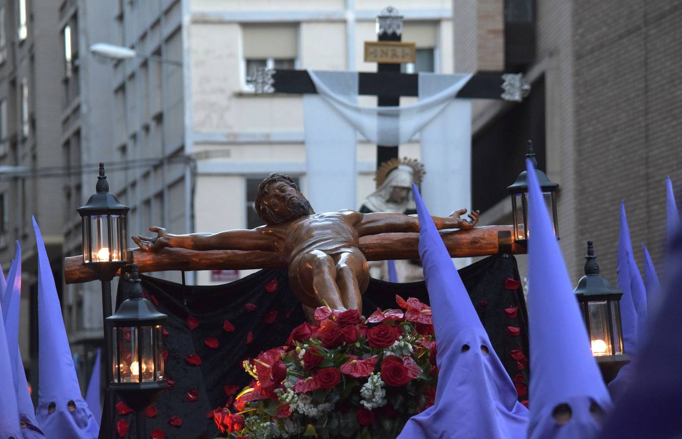 Fotos: Semana Santa en Logroño 2018: Vía Crucis penitencial de la Cofraía de Nuestra Señora de la Piedad