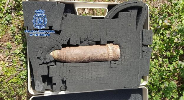 La Policía desactiva un proyectil de la Guerra Civil hallado en La Grajera
