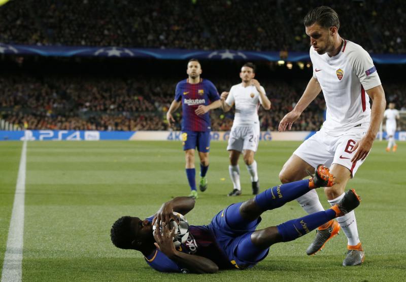 Encuentro de ida de los cuartos de final de la Champions League