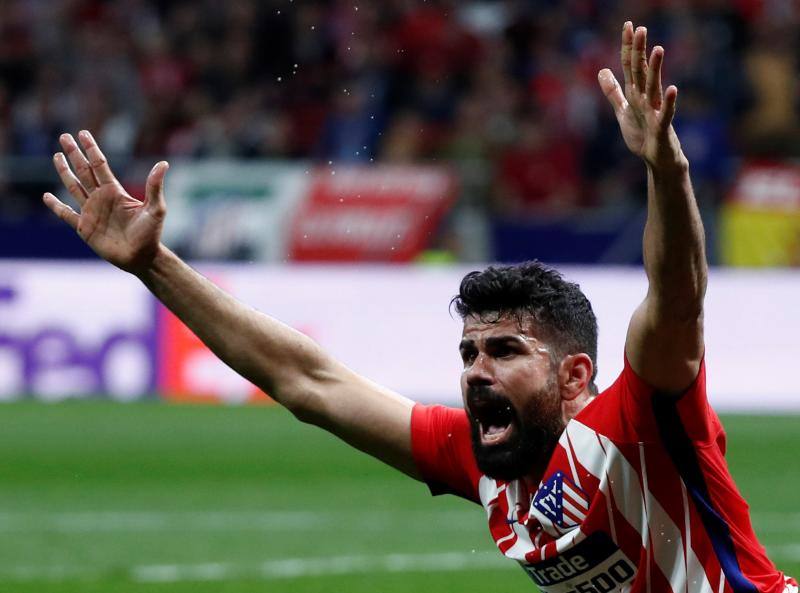 Las mejores imágenes del partido de ida de cuartos de final de la Liga de Campeones que enfrentó al Atlético y al Sporting de Lisboa, en el Wanda Metropolitano