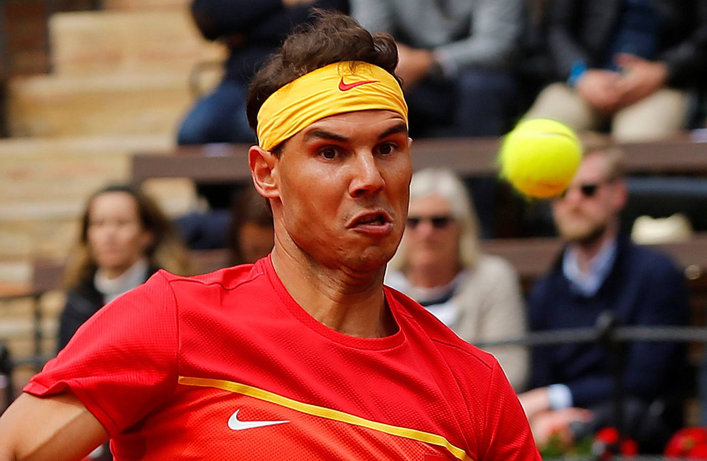 Rafa Nadal y Philipp Kohlschreiber, los protagonistas del segundo partido de la elminatoria de la Copa Davis entre España y Alemania. 