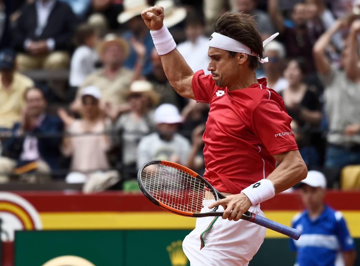 David Ferrer y Philipp Kohlschreiber han disputado el quinto y definitivo partido entre España y Alemania. 