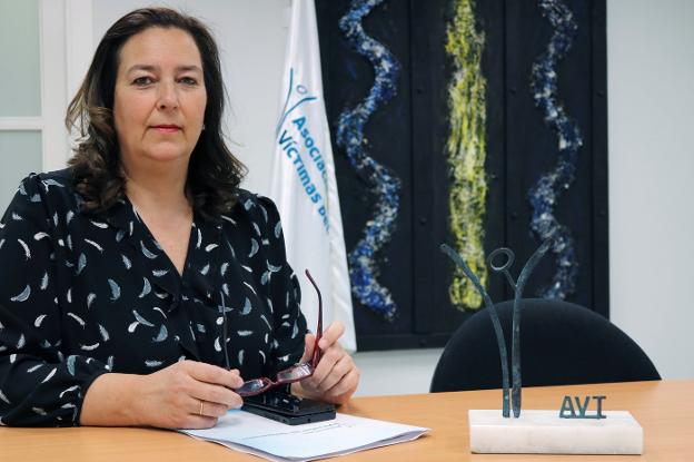 Maite Araluce tras tomar posesión como presidenta de la AVT. :: efe