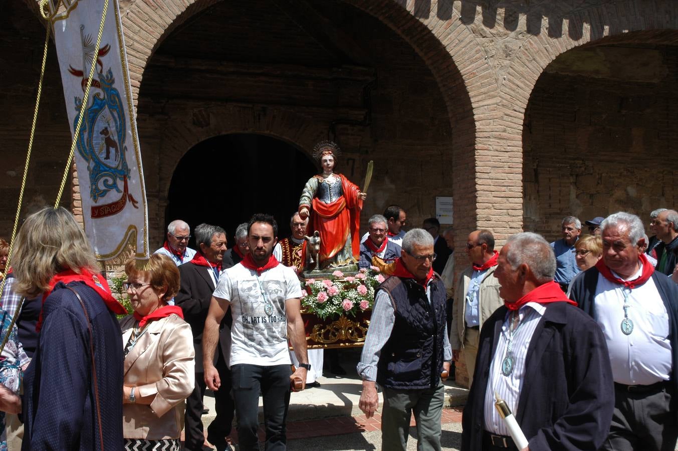 Procesión de Santa Quiteria celebrada el martes en las fiestas de Bergasa