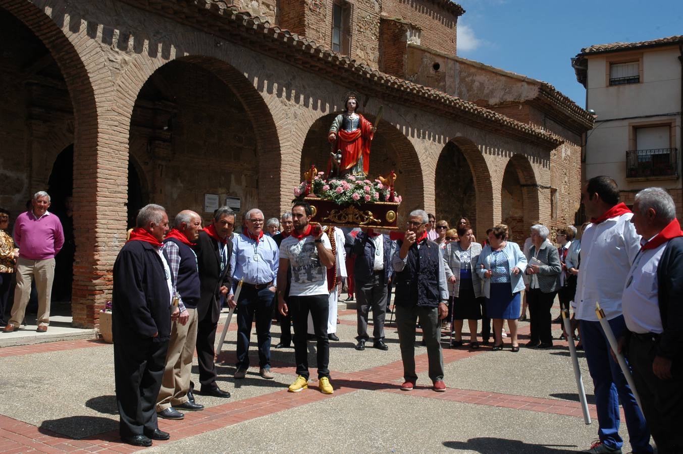 Procesión de Santa Quiteria celebrada el martes en las fiestas de Bergasa