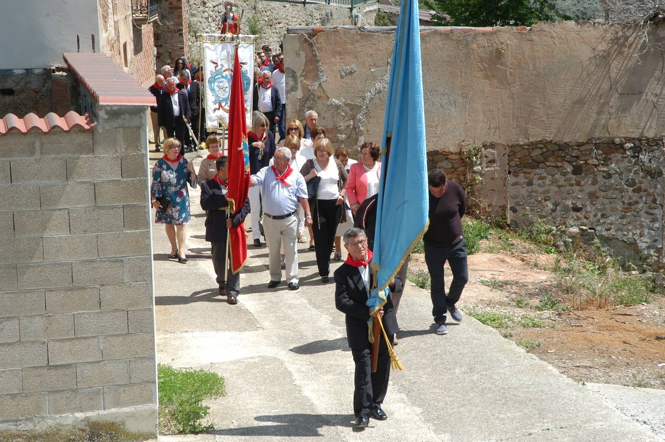 Procesión de Santa Quiteria celebrada el martes en las fiestas de Bergasa