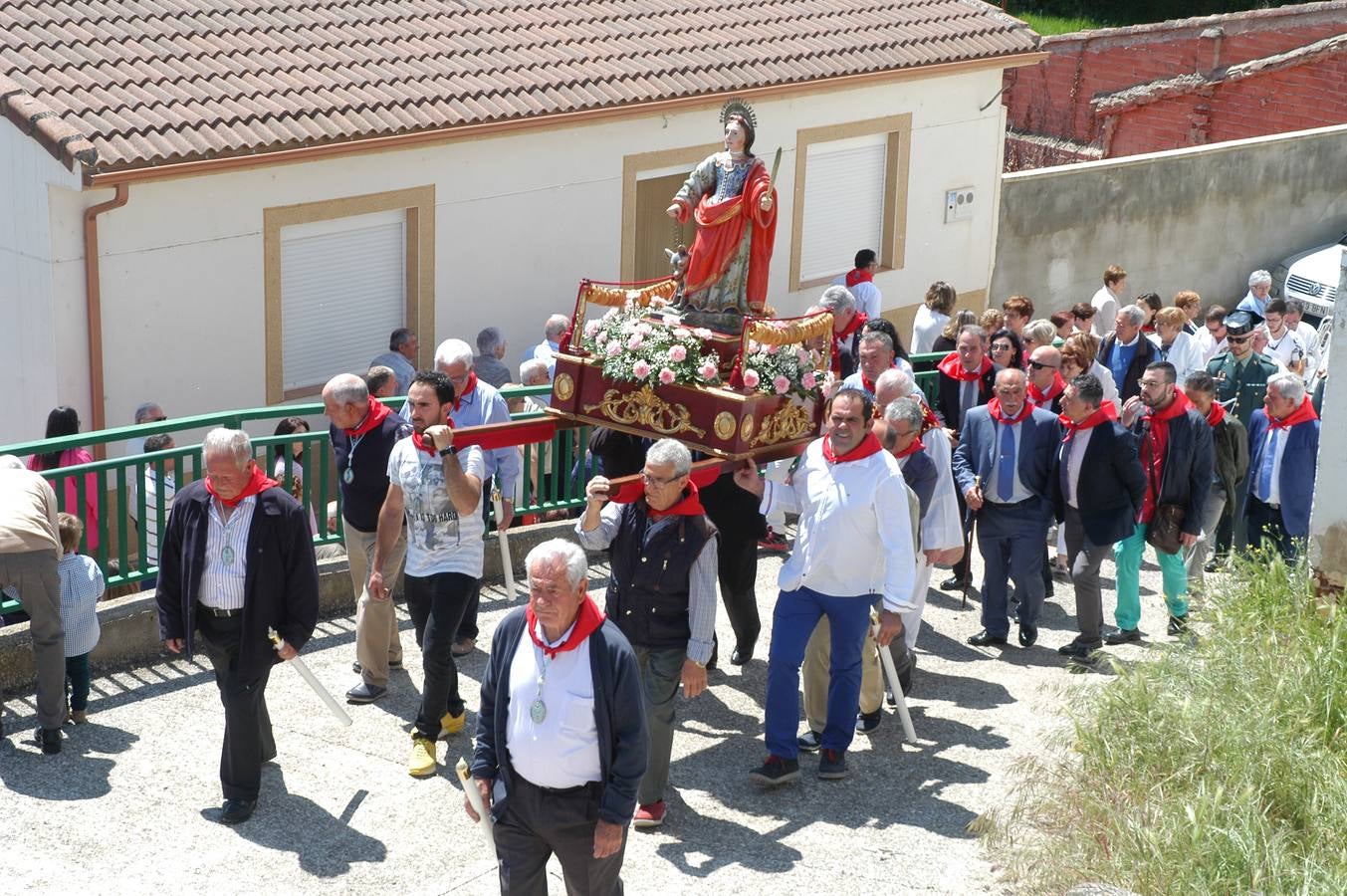 Procesión de Santa Quiteria celebrada el martes en las fiestas de Bergasa