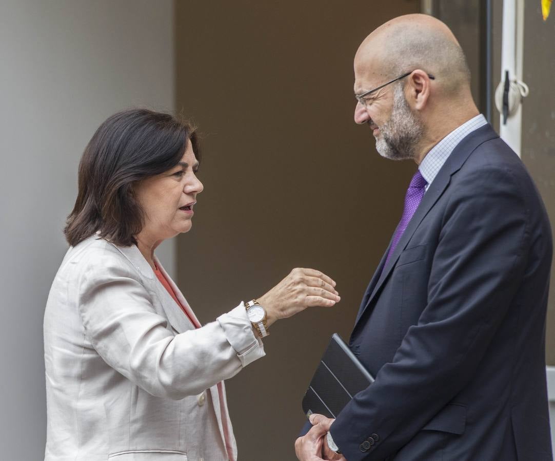 La Reina Letizia inauguró ayer en San Millán el seminario sobre el lenguaje en la era de la posverdad.