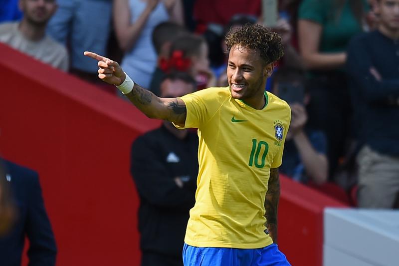 Neymar celebra su gol ante Croacia.