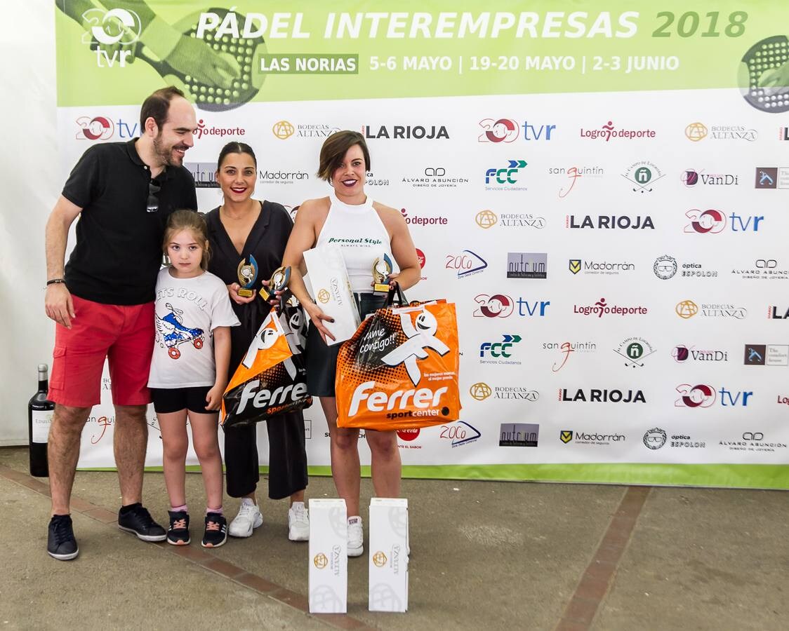 Ismobel Selen Norton y Notton se adjudican los títulos principales del XIV Torneo Interempresas de La Rioja de pádel