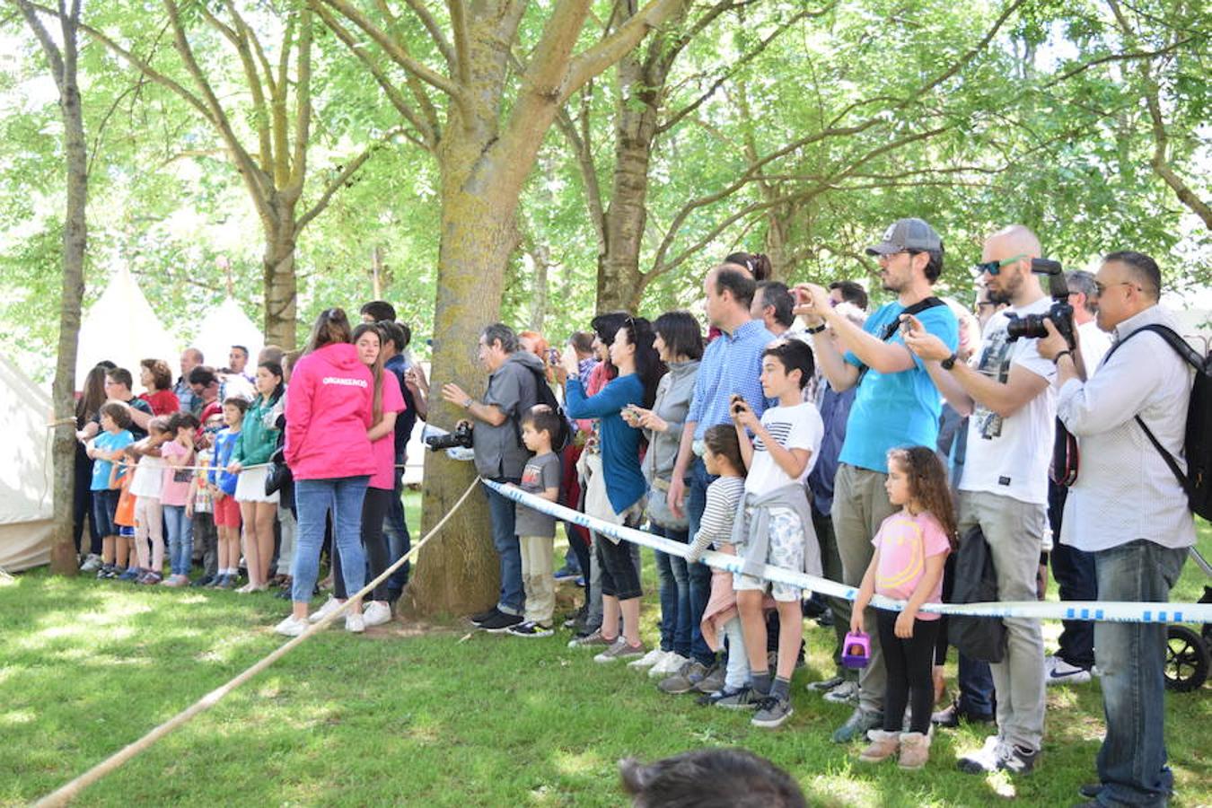 Cañones de otros tiempos y el mismo estruendo. Pólvora, plomo y lumbre para preparar buenas andanadas. Alrededor del Ebro los arcabuceros también hacían resonar sus armas en una recreación militar de época con la evocación de la vida castrense de 1521 con los soldados vestidos al uso.