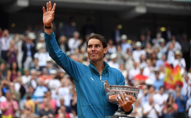 Rafa celebra su undécimo Roland Garros