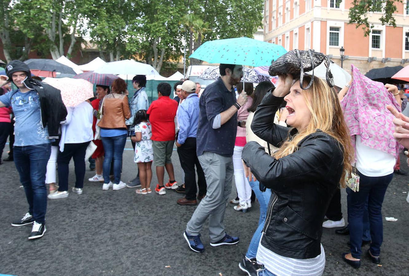 Mayores, pequeños, niños, niñas, bebés... Familias completas en el acto más singular de todos los que se realizan en Logroño. El simbolismo del pez, pan y jarrito de vino une a una población que hace casi quinientos años superó todas las dificultades arrimando el hombro y siendo solidaria.