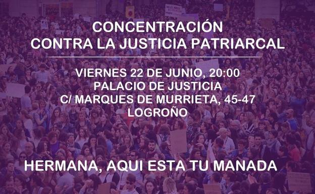 Concentración frente al Palacio de Justicia este viernes